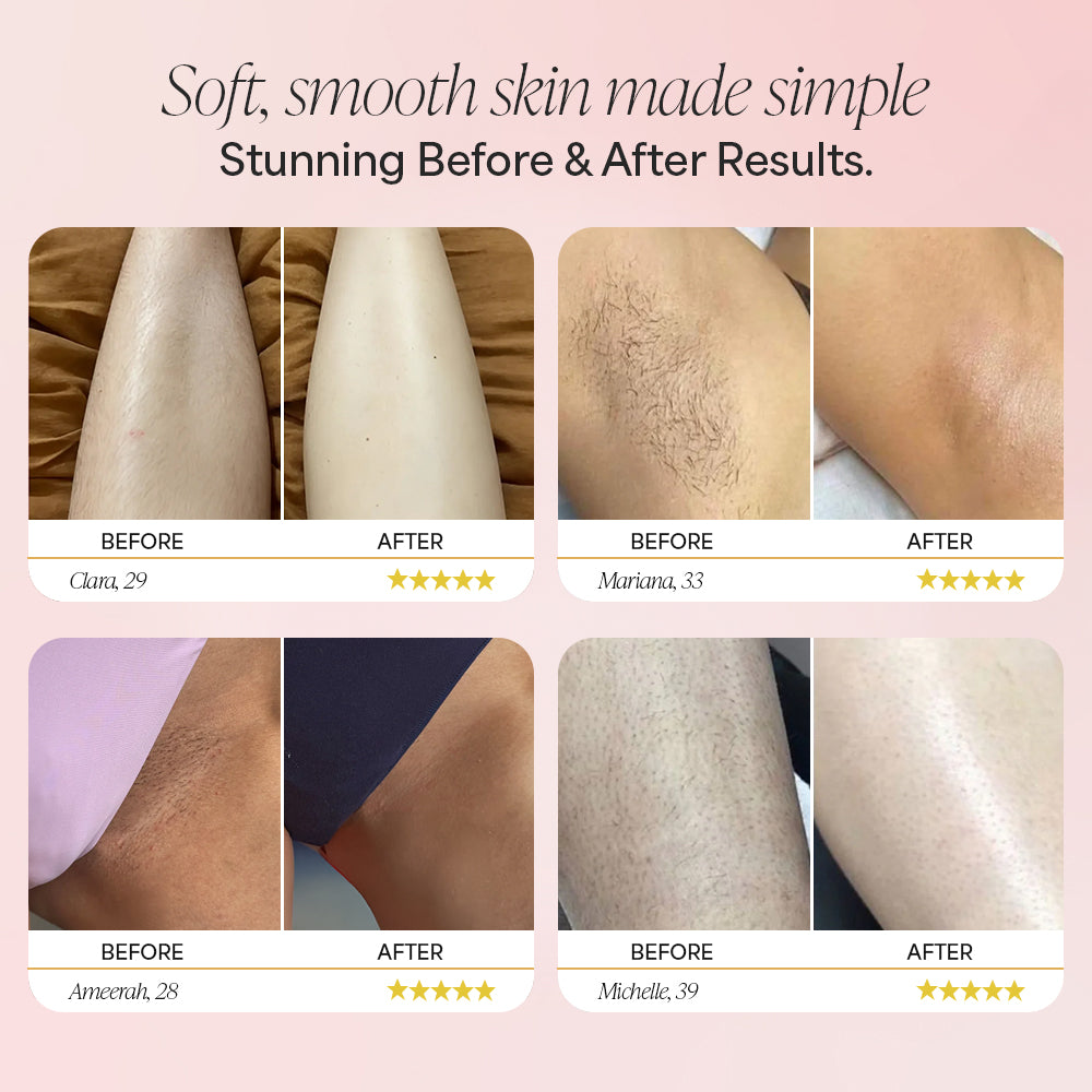 Pink callus remover device with 60 sandpaper disks and 30-day money-back guarantee badge.