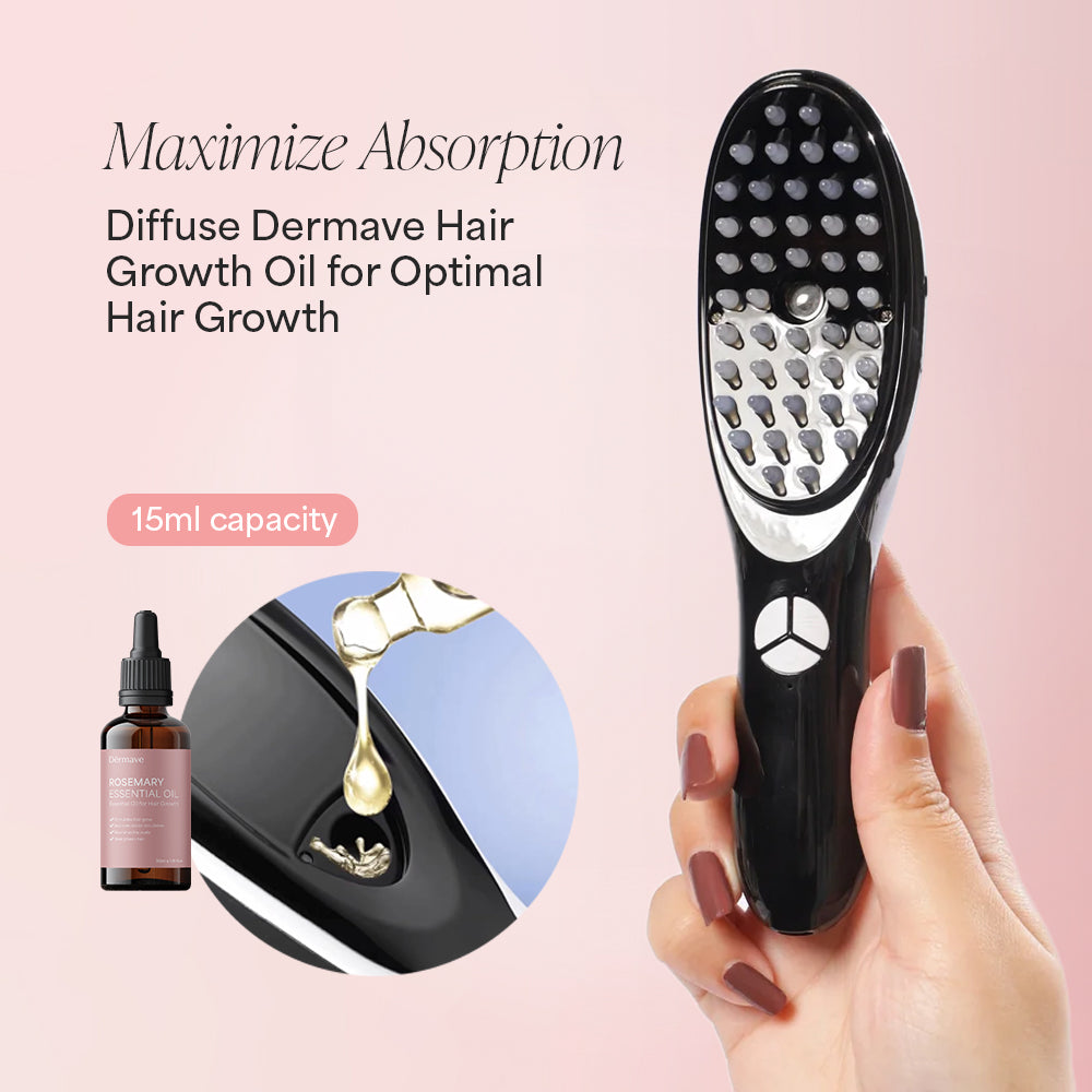 Modern handheld beauty device with indicator lights and a 30-day guarantee badge.