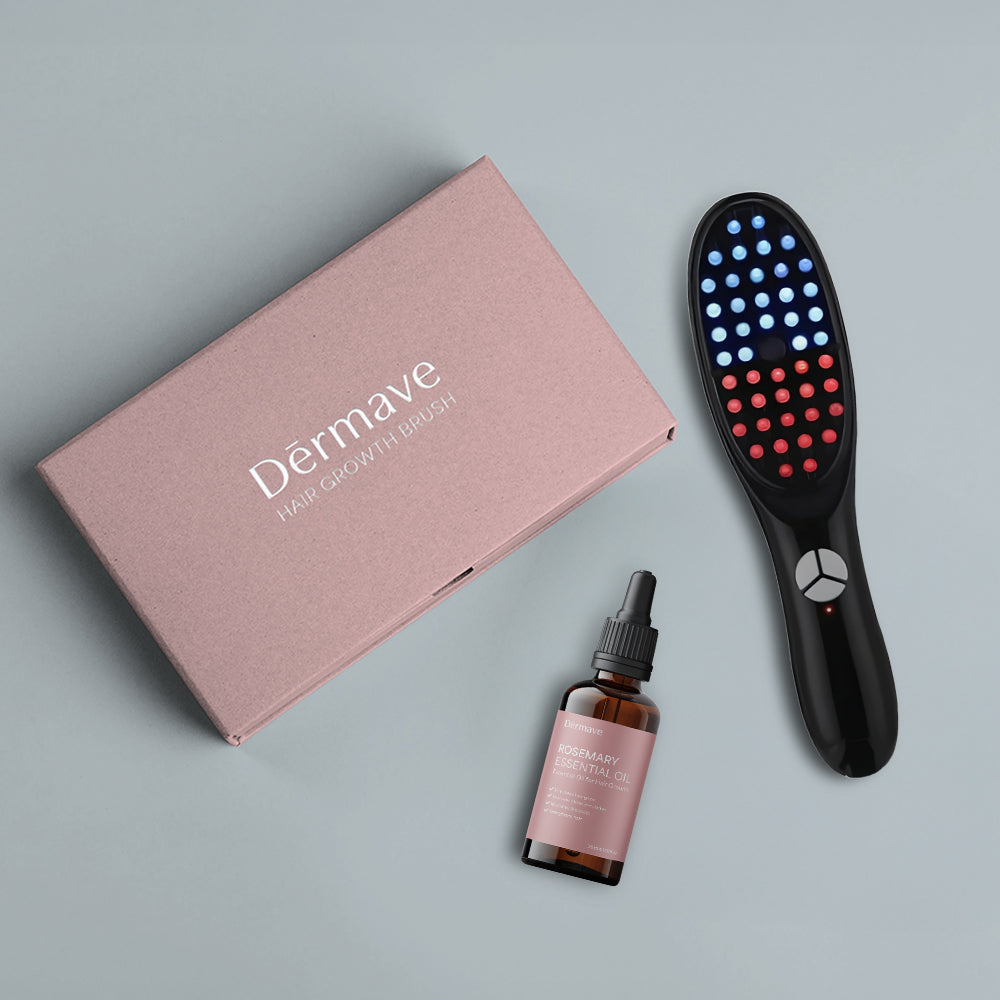 Modern handheld beauty device with indicator lights and a 30-day guarantee badge.