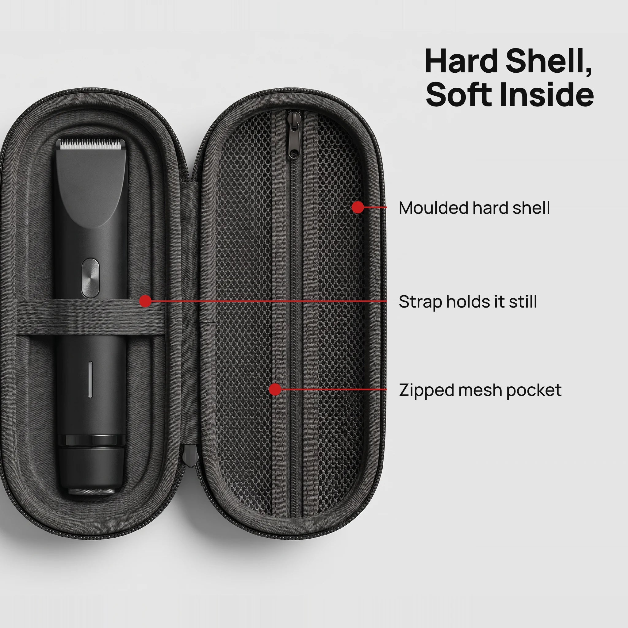 Modern handheld beauty device with indicator lights and a 30-day guarantee badge.